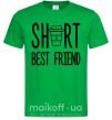 Чоловіча футболка Short best friend Зелений фото