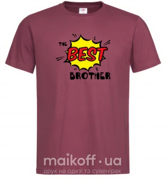 Мужская футболка The best brother Бордовый фото