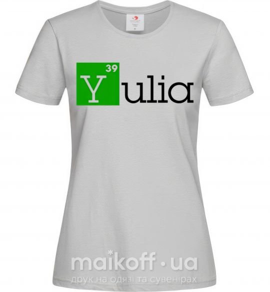 Женская футболка Yulia Серый фото