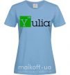 Женская футболка Yulia Голубой фото