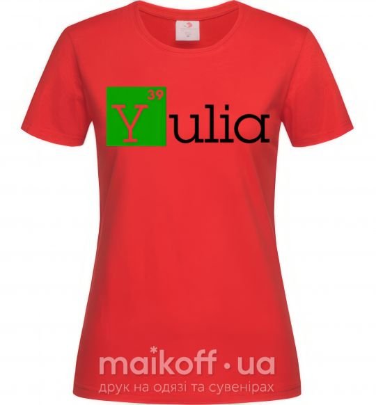 Женская футболка Yulia Красный фото