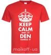 Мужская футболка Keep calm and let Den handle it Красный фото