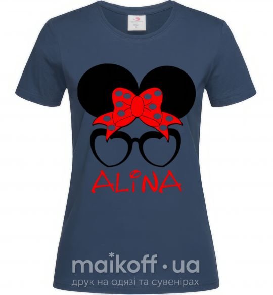 Женская футболка Alina minnie Темно-синий фото