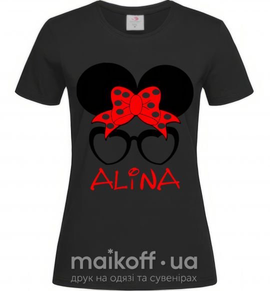 Жіноча футболка Alina minnie Чорний фото