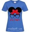 Женская футболка Alina minnie Ярко-синий фото