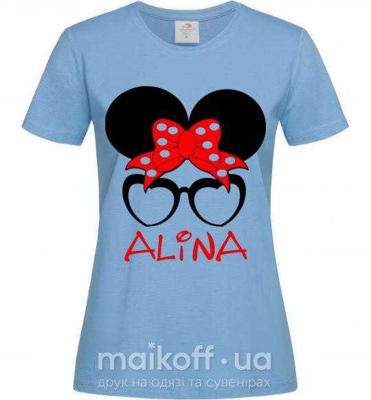 Женская футболка Alina minnie Голубой фото