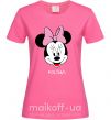 Жіноча футболка Polina minnie mouse Яскраво-рожевий фото