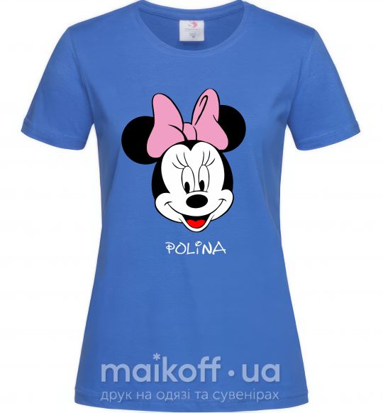 Жіноча футболка Polina minnie mouse Яскраво-синій фото