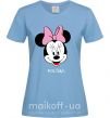 Жіноча футболка Polina minnie mouse Блакитний фото