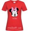 Женская футболка Polina minnie mouse Красный фото