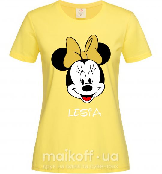 Жіноча футболка Lesia minnie mouse Лимонний фото