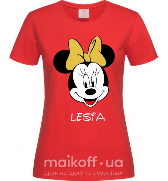 Жіноча футболка Lesia minnie mouse Червоний фото