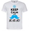 Мужская футболка Keep calm and ho-ho-ho Белый фото