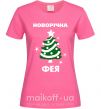 Женская футболка Новорічна фея Ярко-розовый фото