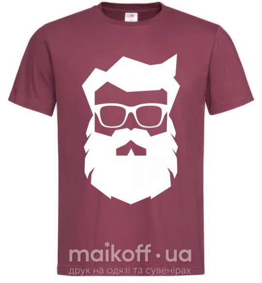 Мужская футболка Modern Santa Бордовый фото