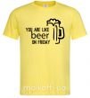 Мужская футболка You are like beer on friday Лимонный фото