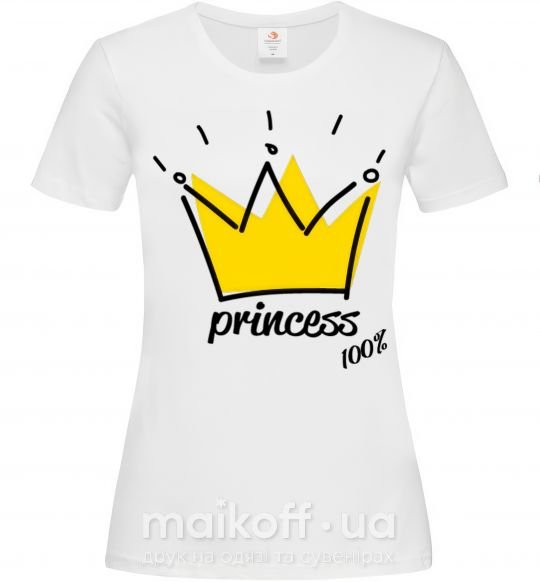 Женская футболка Princess Белый фото