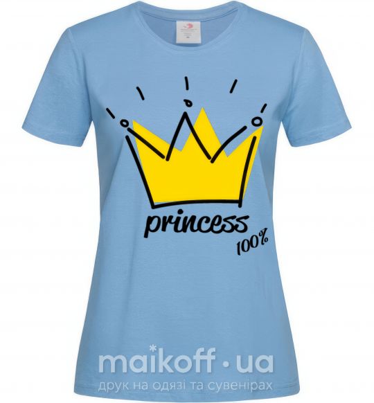 Женская футболка Princess Голубой фото