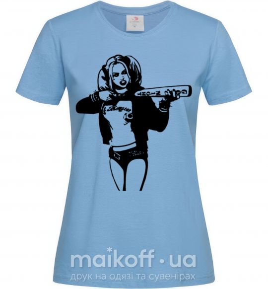 Жіноча футболка Harley Quinn Блакитний фото