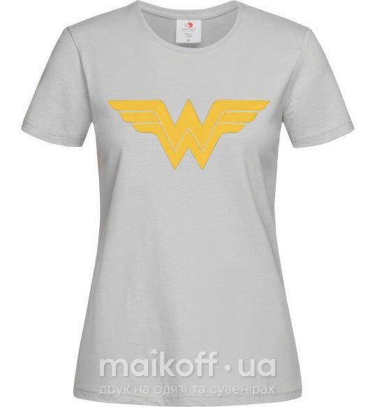 Жіноча футболка Wonder women Сірий фото