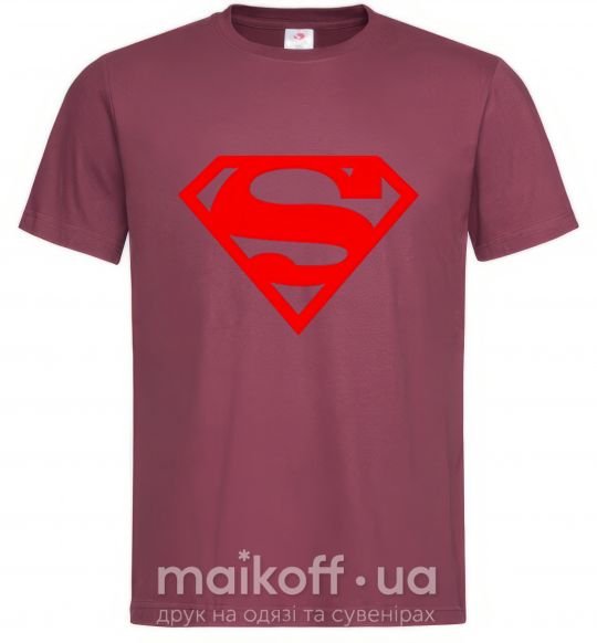 Мужская футболка Super man Бордовый фото