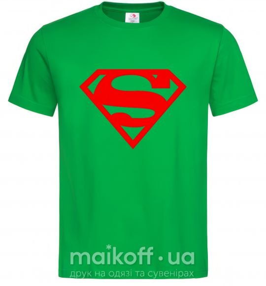 Мужская футболка Super man Зеленый фото