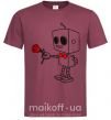 Мужская футболка Robot boy Бордовый фото