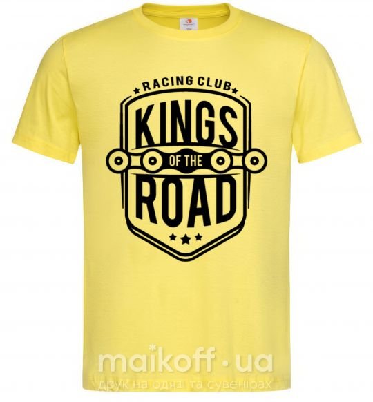 Мужская футболка Kings of the road Лимонный фото
