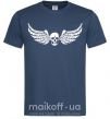 Мужская футболка Череп крылья Темно-синий фото