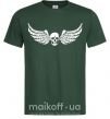 Мужская футболка Череп крылья Темно-зеленый фото