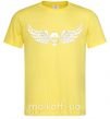 Мужская футболка Череп крылья Лимонный фото