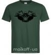 Мужская футболка Biker skeleton Темно-зеленый фото
