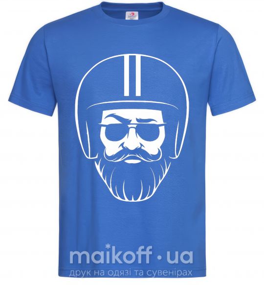 Мужская футболка Biker hipster Ярко-синий фото