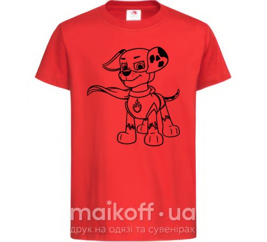 Детская футболка Маршал супер герой Красный фото