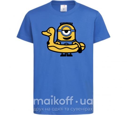 Детская футболка Миньон уточка Ярко-синий фото