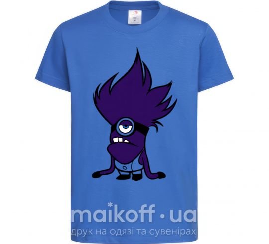 Дитяча футболка Миньон фиолетовый Яскраво-синій фото