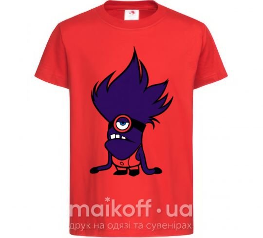Детская футболка Миньон фиолетовый Красный фото