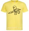 Мужская футболка Ниндзя с копьем Лимонный фото