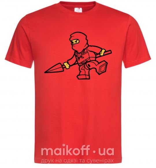 Чоловіча футболка Ниндзя с копьем Червоний фото