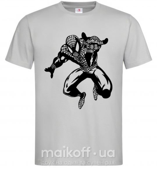 Мужская футболка Spiderman Jump Серый фото