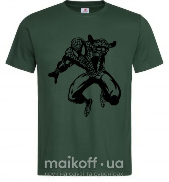 Мужская футболка Spiderman Jump Темно-зеленый фото