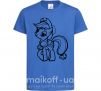 Детская футболка Пони Эпплджек Ярко-синий фото