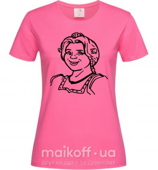 Жіноча футболка Фиона портрет Яскраво-рожевий фото