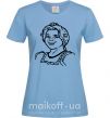 Женская футболка Фиона портрет Голубой фото