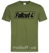 Чоловіча футболка Fallout 4 Оливковий фото
