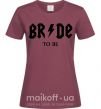Жіноча футболка Bride to be ACDC Бордовий фото