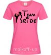 Женская футболка Team Bride Микки Ярко-розовый фото