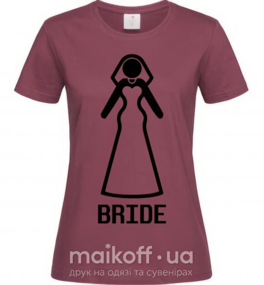 Жіноча футболка Brige figure Бордовий фото