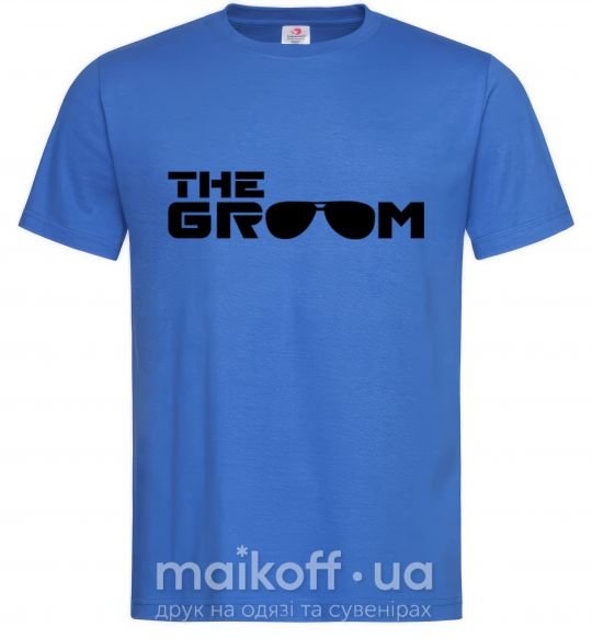 Мужская футболка The Groom Ярко-синий фото