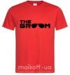 Мужская футболка The Groom Красный фото